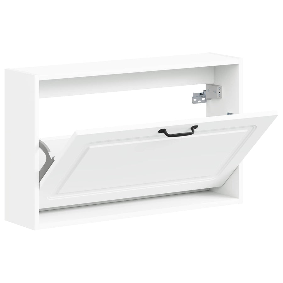 Wandgemonteerde Schoenkast UTRECHT 71 x 17 x 43 cm Bewerkt hout