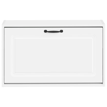 Wandgemonteerde Schoenkast UTRECHT 71 x 17 x 43 cm Bewerkt hout