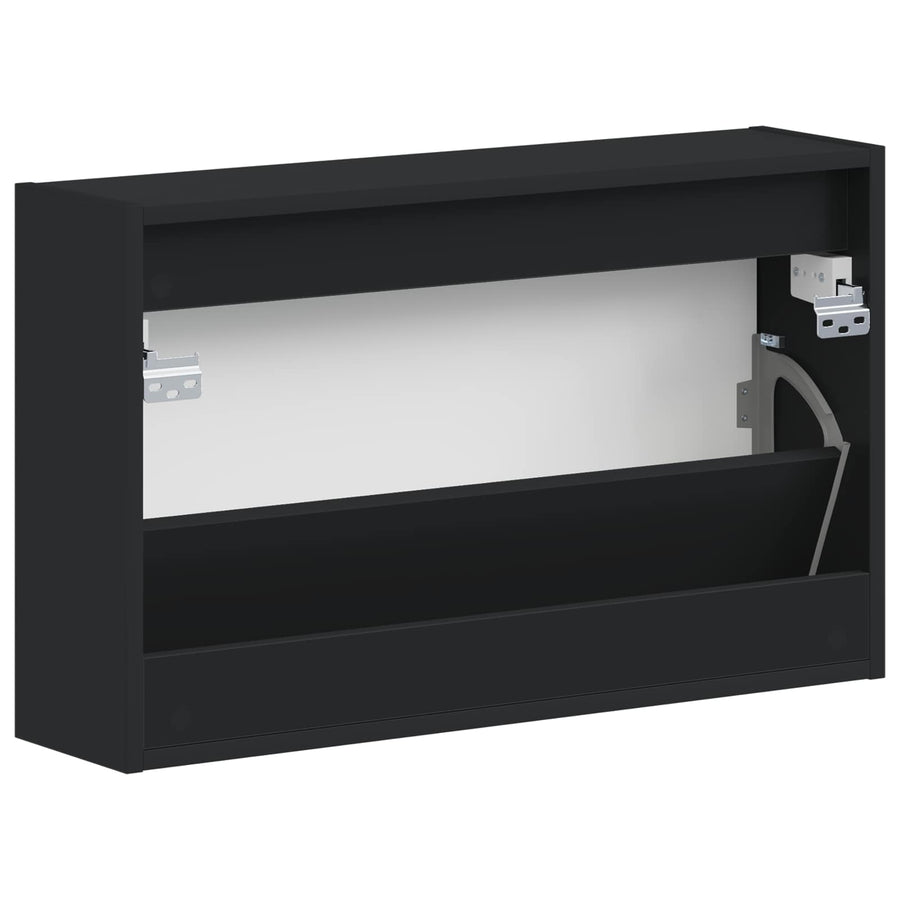 Wandgemonteerde Schoenkast UTRECHT 71 x 17 x 43 cm Bewerkt hout