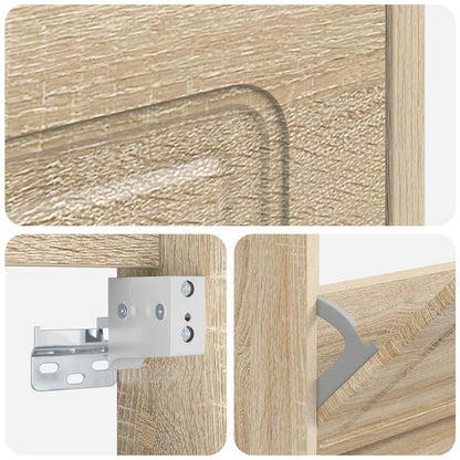 Wandgemonteerde Schoenkast UTRECHT 71 x 17 x 43 cm Bewerkt hout