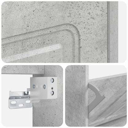 Wandgemonteerde Schoenkast UTRECHT 71 x 17 x 43 cm Bewerkt hout