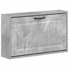 Schoenkast wandmontage 71x17x43 cm bewerkt hout betongrijs