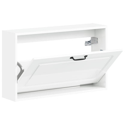 Wandgemonteerde Schoenkast UTRECHT 71 x 17 x 43 cm Bewerkt hout
