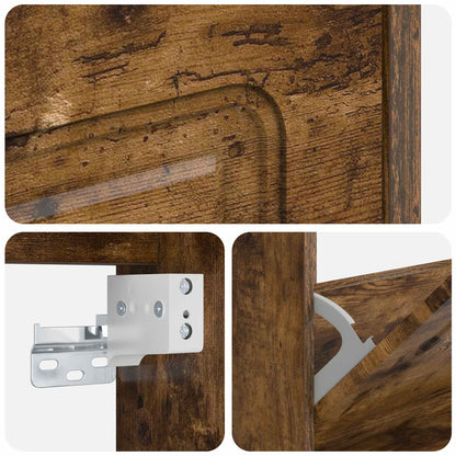 Wandgemonteerde Schoenkast UTRECHT 71 x 17 x 43 cm Bewerkt hout