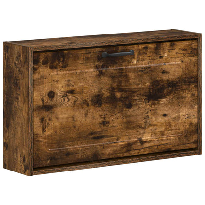 Wandgemonteerde Schoenkast UTRECHT 71 x 17 x 43 cm Bewerkt hout