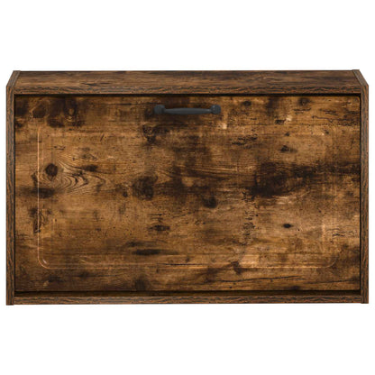 Wandgemonteerde Schoenkast UTRECHT 71 x 17 x 43 cm Bewerkt hout
