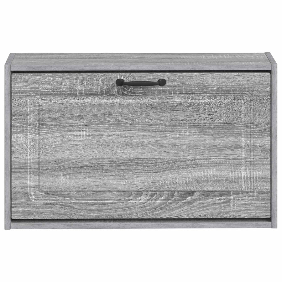 Wandgemonteerde Schoenkast UTRECHT 71 x 17 x 43 cm Bewerkt hout