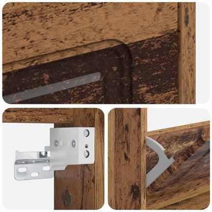 Wandgemonteerde Schoenkast UTRECHT 71 x 17 x 43 cm Bewerkt hout