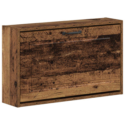 Wandgemonteerde Schoenkast UTRECHT 71 x 17 x 43 cm Bewerkt hout