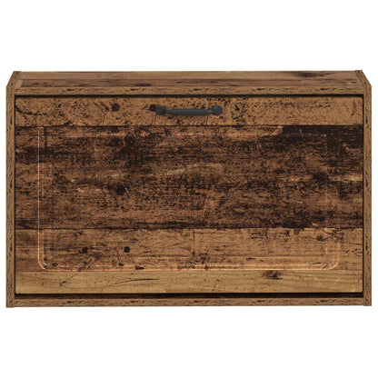 Wandgemonteerde Schoenkast UTRECHT 71 x 17 x 43 cm Bewerkt hout