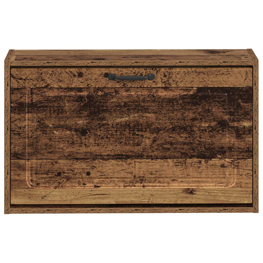 Wandgemonteerde Schoenkast UTRECHT 71 x 17 x 43 cm Bewerkt hout