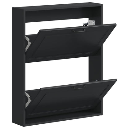 Wandgemonteerde Schoenkast UTRECHT 71 x 17 x 86 cm Bewerkt hout