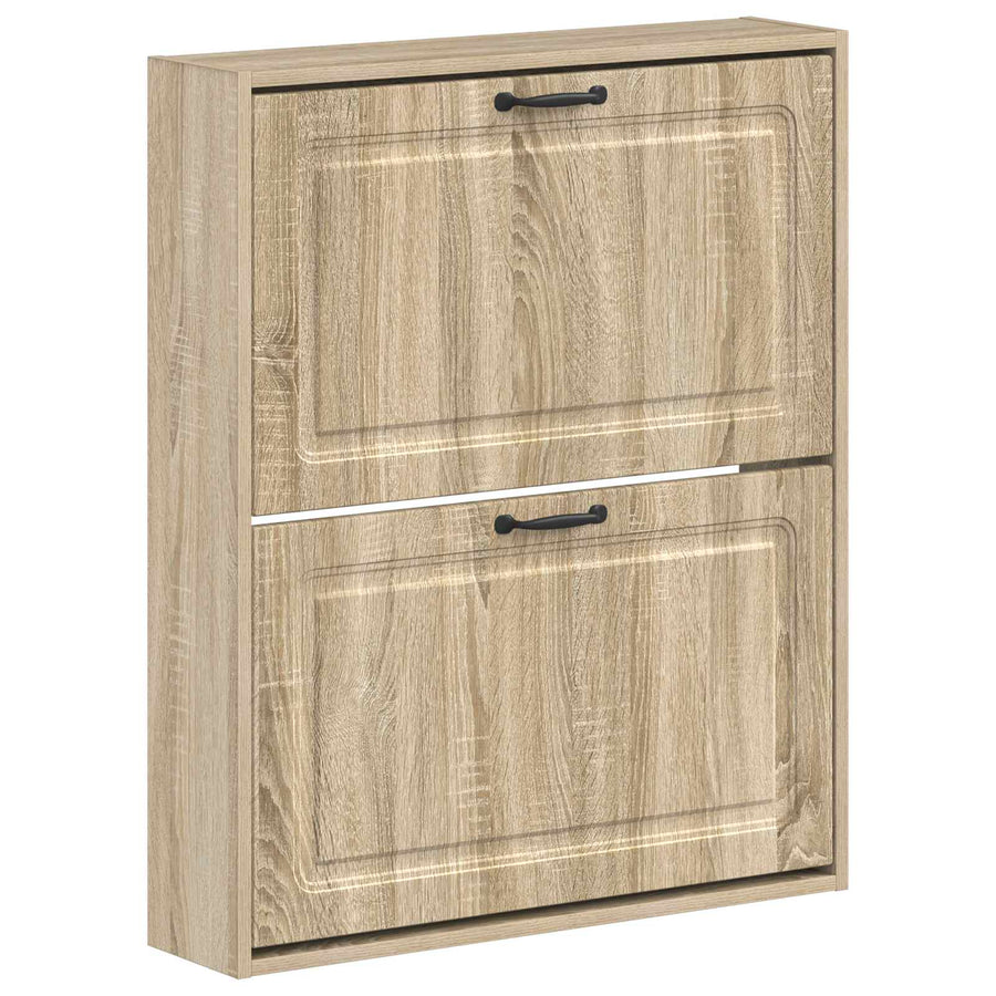 Wandgemonteerde Schoenkast UTRECHT 71 x 17 x 86 cm Bewerkt hout