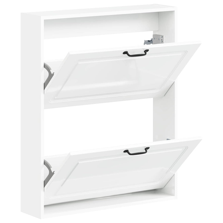 Wandgemonteerde Schoenkast UTRECHT 71 x 17 x 86 cm Bewerkt hout