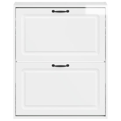 Wandgemonteerde Schoenkast UTRECHT 71 x 17 x 86 cm Bewerkt hout