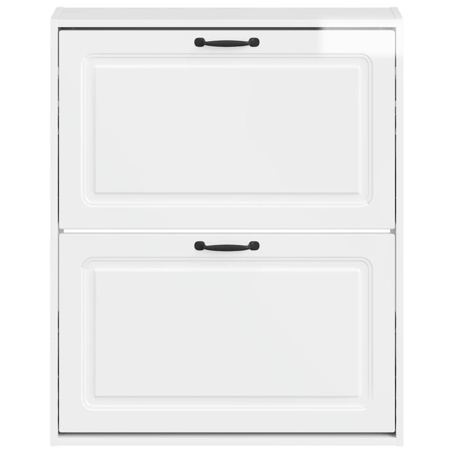 Wandgemonteerde Schoenkast UTRECHT 71 x 17 x 86 cm Bewerkt hout