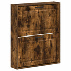 Wandgemonteerde schoenkast 71x17x86 cm bewerkt hout