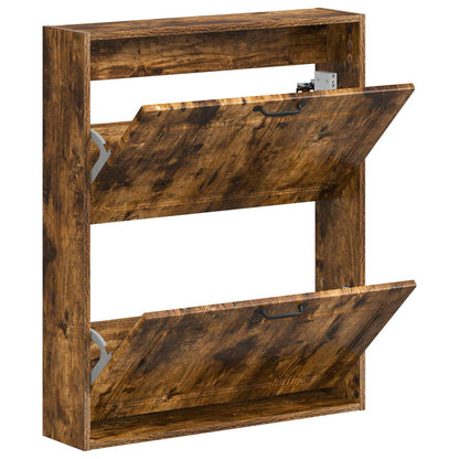 Wandgemonteerde Schoenkast UTRECHT 71 x 17 x 86 cm Bewerkt hout