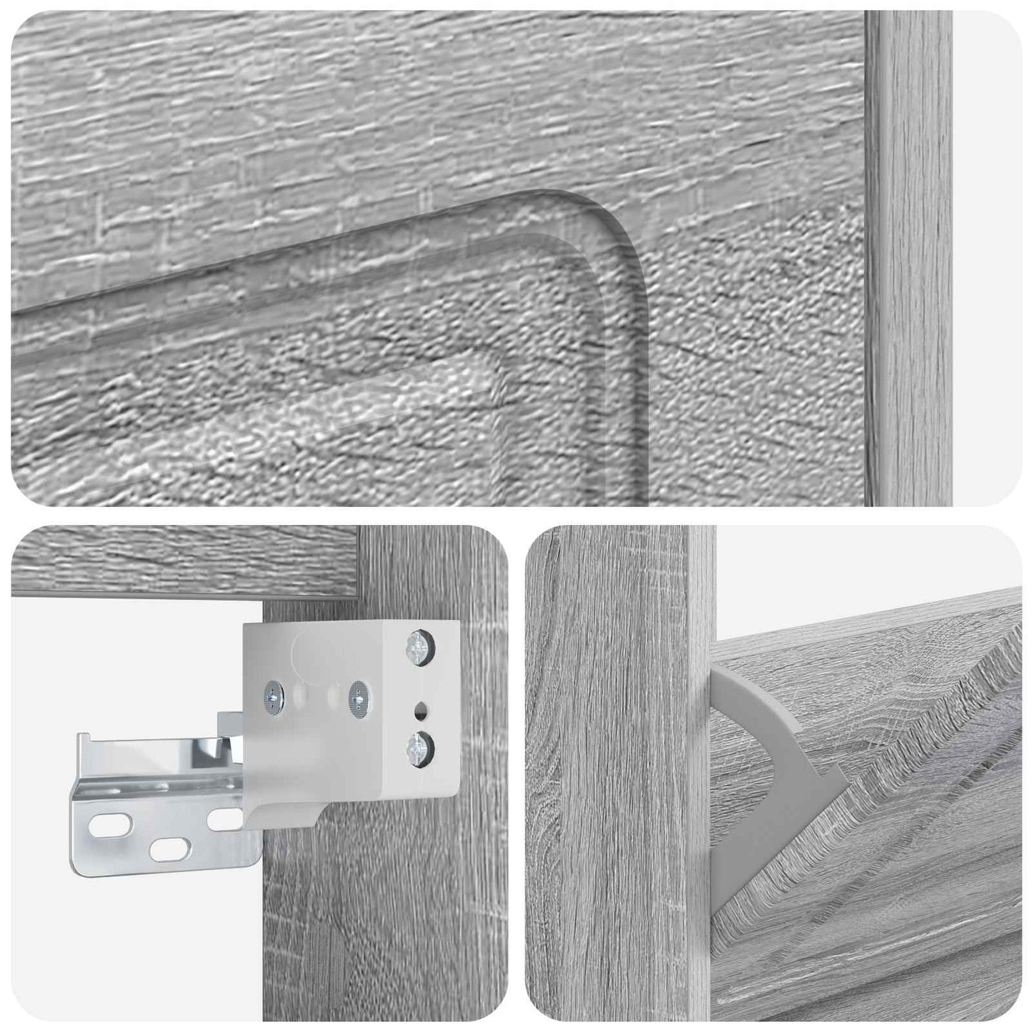 Wandgemonteerde Schoenkast UTRECHT 71 x 17 x 86 cm Bewerkt hout