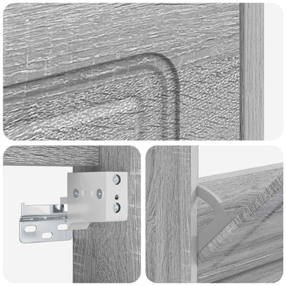 Wandgemonteerde Schoenkast UTRECHT 71 x 17 x 86 cm Bewerkt hout