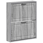 Wandgemonteerde schoenenkast Utrecht 71x17x86 cm grijs bewerkt hout