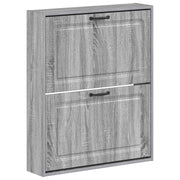 Wandgemonteerde schoenenkast Utrecht 71x17x86 cm grijs bewerkt hout