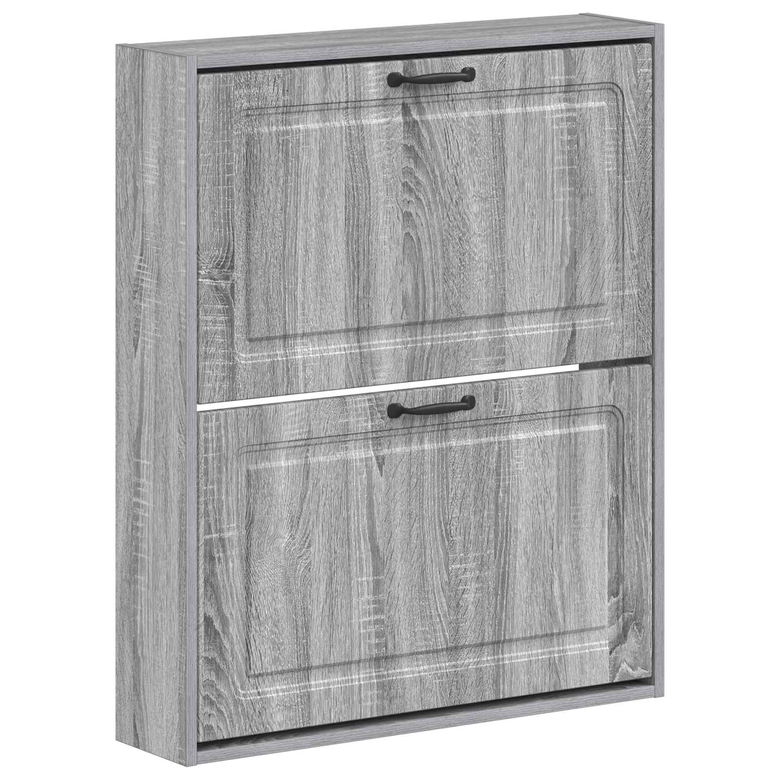 Wandgemonteerde Schoenkast UTRECHT 71 x 17 x 86 cm Bewerkt hout