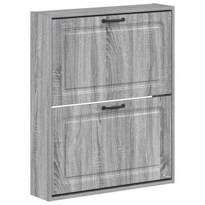 Wandgemonteerde Schoenkast UTRECHT 71 x 17 x 86 cm Bewerkt hout