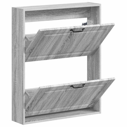 Wandgemonteerde Schoenkast UTRECHT 71 x 17 x 86 cm Bewerkt hout
