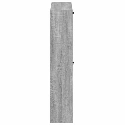 Wandgemonteerde Schoenkast UTRECHT 71 x 17 x 86 cm Bewerkt hout