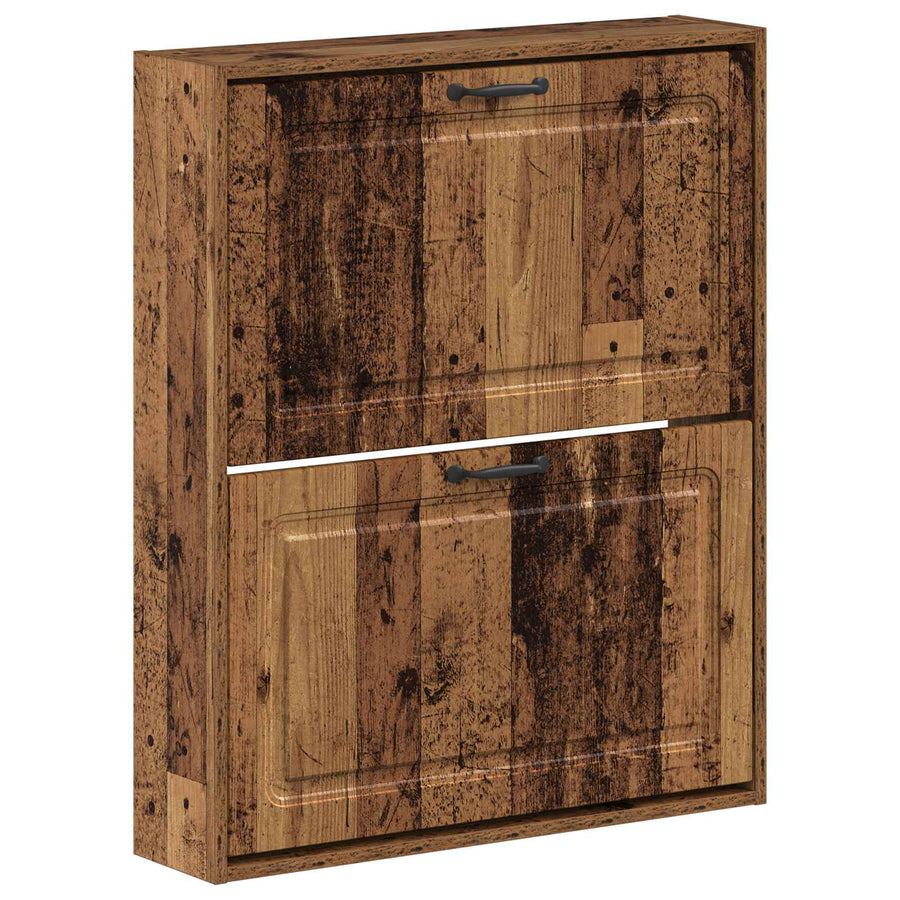 Wandgemonteerde Schoenkast UTRECHT 71 x 17 x 86 cm Bewerkt hout