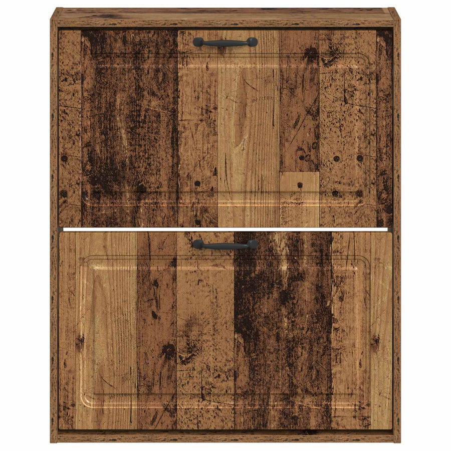 Wandgemonteerde Schoenkast UTRECHT 71 x 17 x 86 cm Bewerkt hout