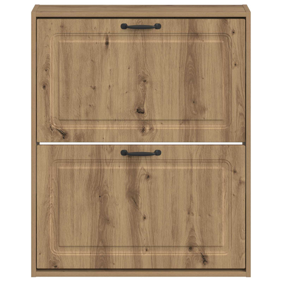 Wandgemonteerde Schoenkast UTRECHT 71 x 17 x 86 cm Bewerkt hout