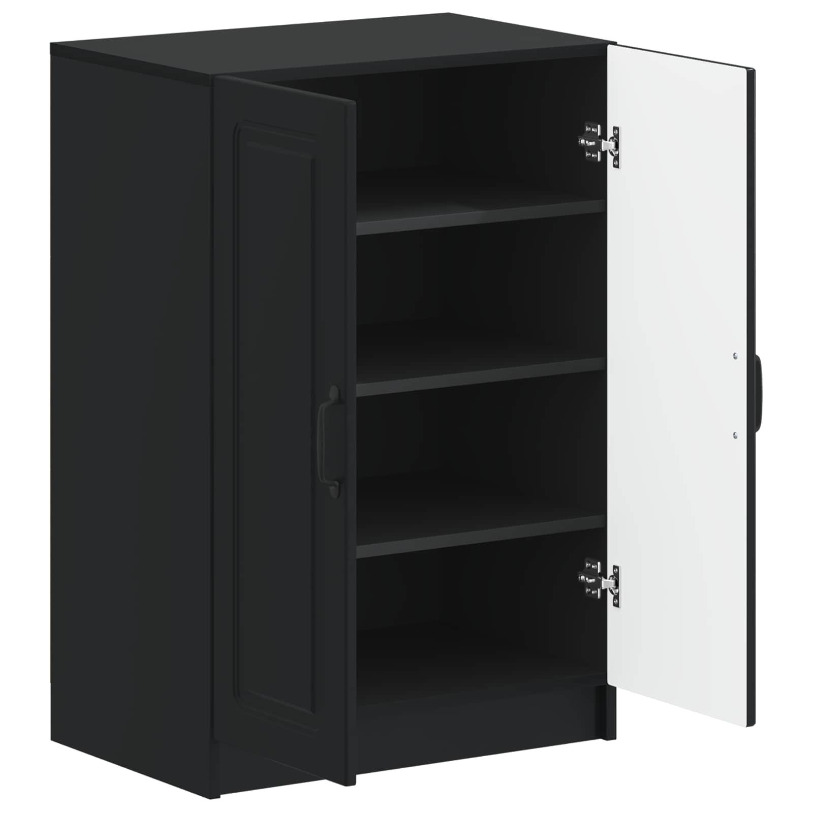 Schoenenkast UTRECHT 59,5 x 39,5 x 87 cm Bewerkt hout Zwart