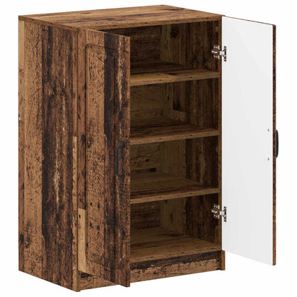Schoenenkast UTRECHT 59,5 x 39,5 x 87 cm Bewerkt hout Oud hout