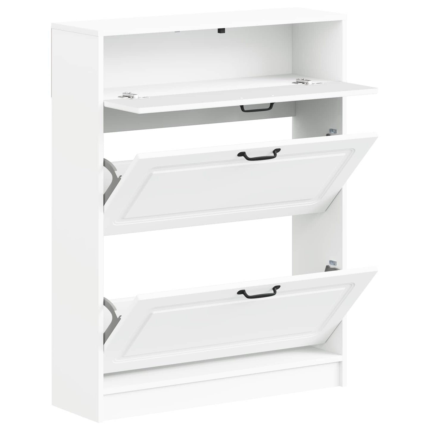 Schoenenkast UTRECHT 78 x 24 x 100 cm Bewerkt hout Wit