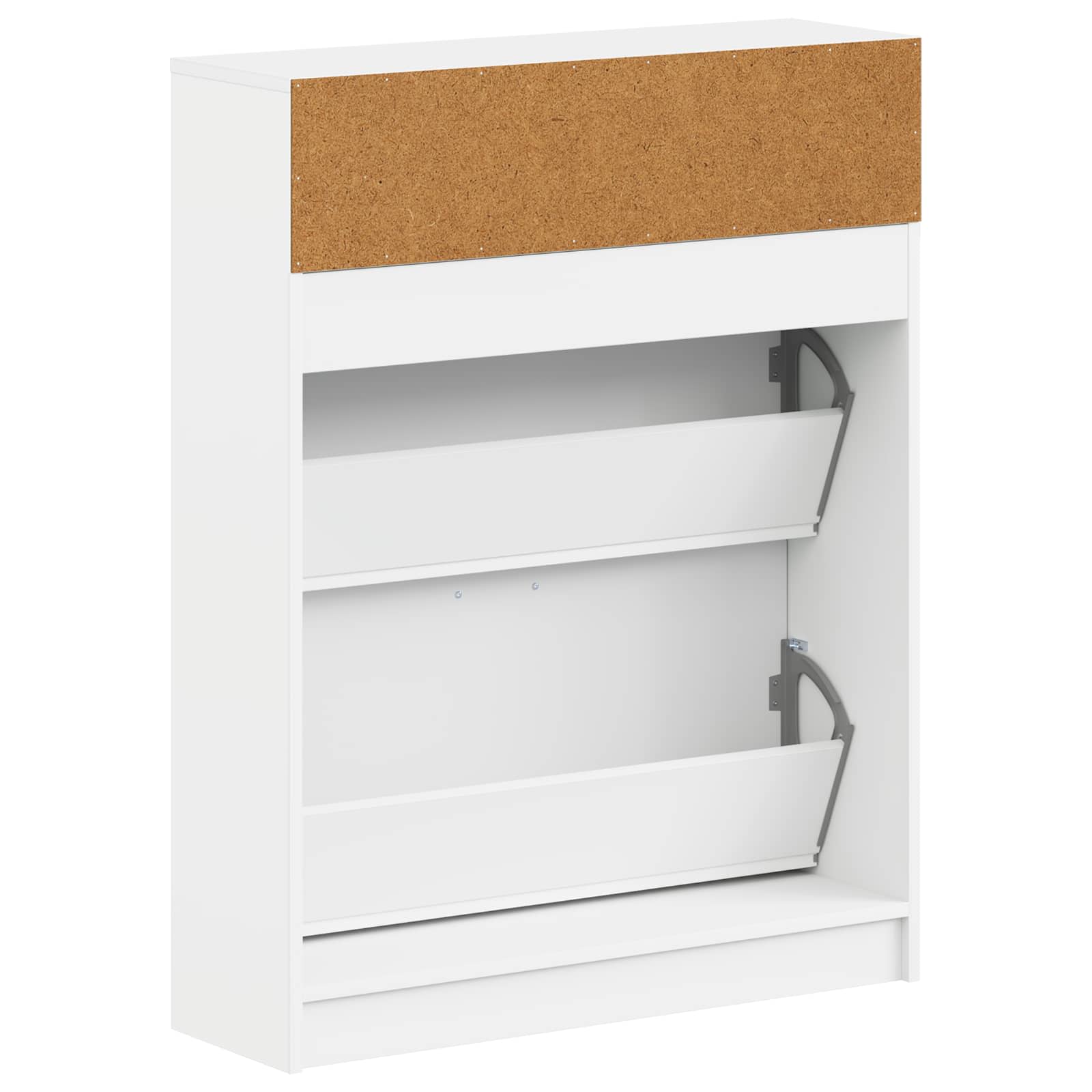 Schoenenkast UTRECHT 78 x 24 x 100 cm Bewerkt hout Wit