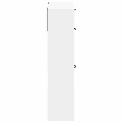 Schoenenkast UTRECHT 78 x 24 x 100 cm Bewerkt hout Wit