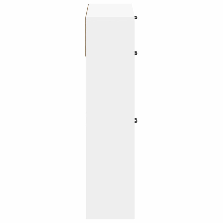 Schoenenkast UTRECHT 78 x 24 x 100 cm Bewerkt hout Wit