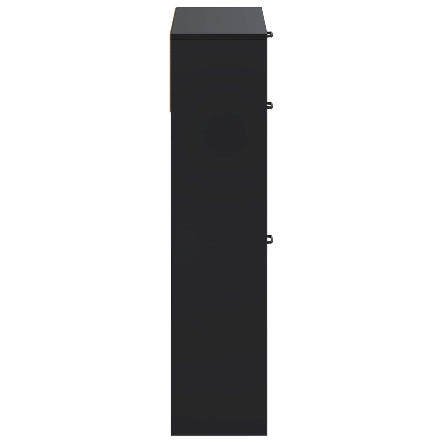 Schoenenkast UTRECHT 78 x 24 x 100 cm Bewerkt hout Zwart