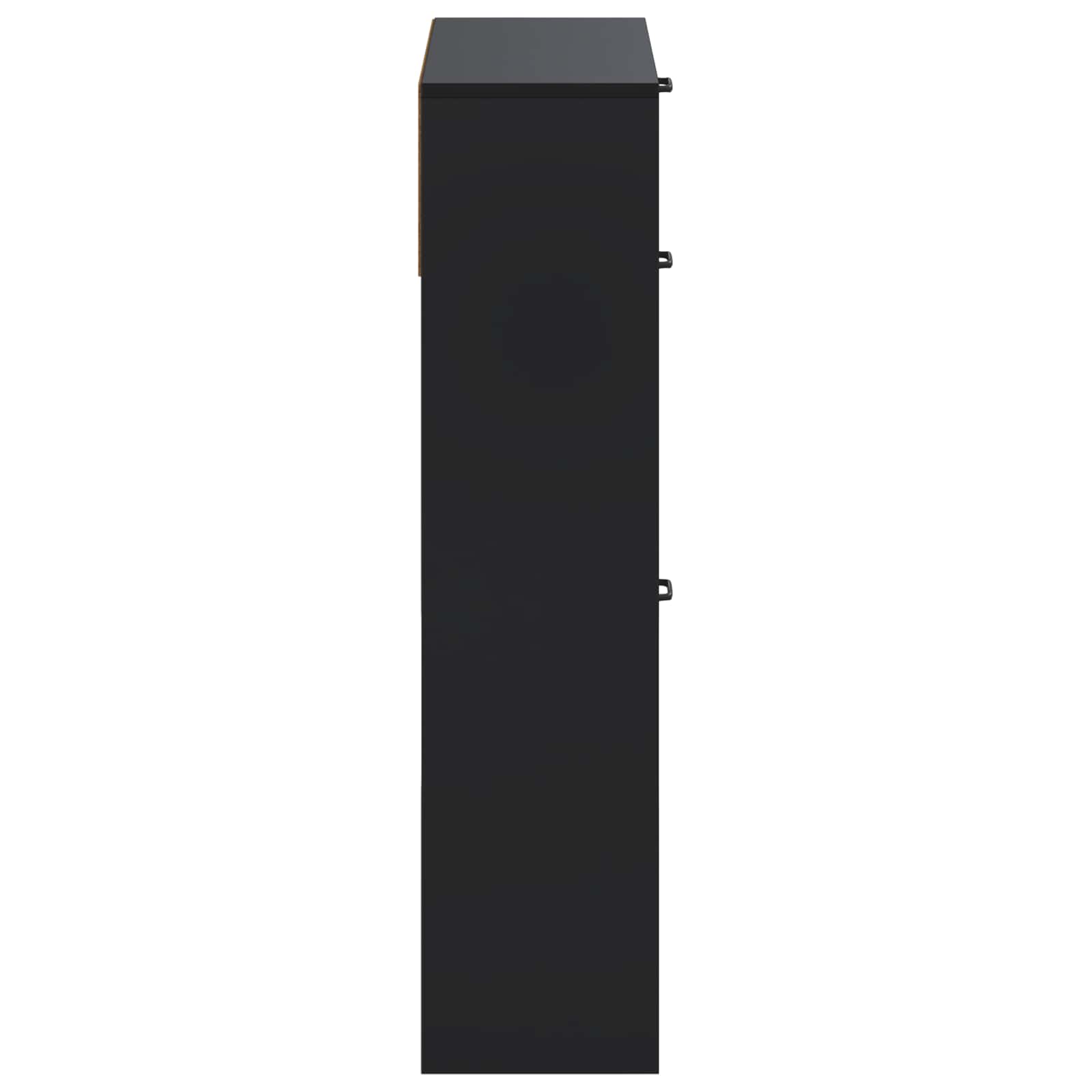 Schoenenkast UTRECHT 78 x 24 x 100 cm Bewerkt hout Zwart