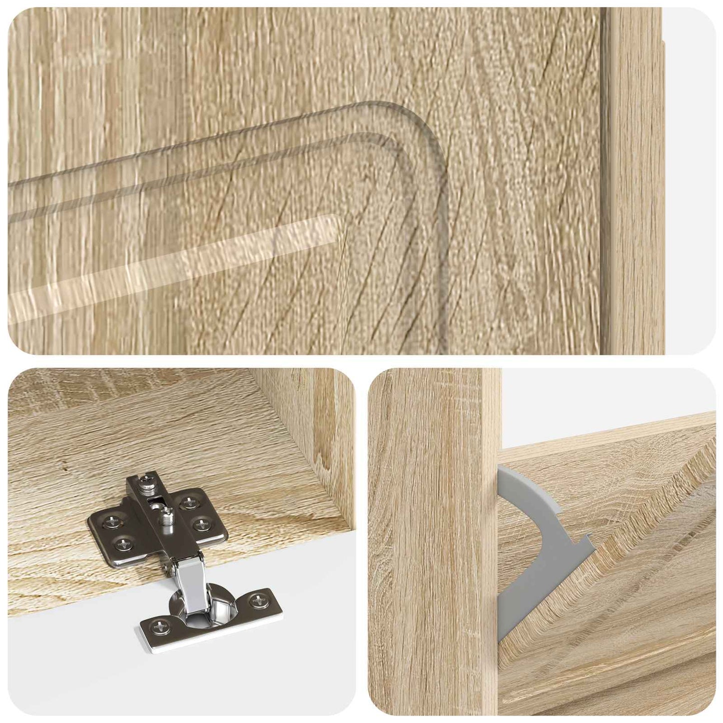 Schoenenkast UTRECHT 78 x 24 x 100 cm Bewerkt hout Sonoma Eiken