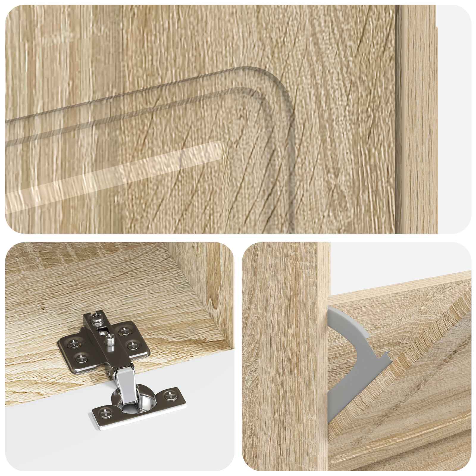 Schoenenkast UTRECHT 78 x 24 x 100 cm Bewerkt hout Sonoma Eiken
