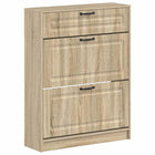 Schoenenkast Utrecht 78x24x100 cm bewerkt hout eiken