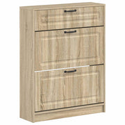 Schoenenkast Utrecht 78x24x100 cm bewerkt hout eiken