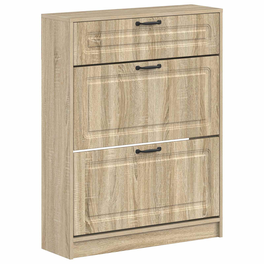 Schoenenkast UTRECHT 78 x 24 x 100 cm Bewerkt hout Sonoma Eiken
