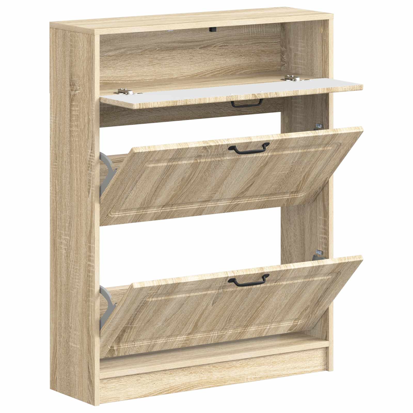 Schoenenkast UTRECHT 78 x 24 x 100 cm Bewerkt hout Sonoma Eiken