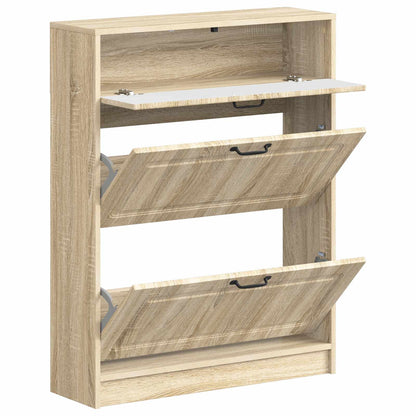 Schoenenkast UTRECHT 78 x 24 x 100 cm Bewerkt hout Sonoma Eiken