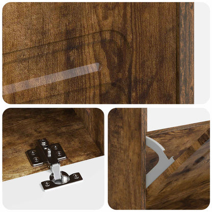 Schoenenkast UTRECHT 78 x 24 x 100 cm Bewerkt hout
