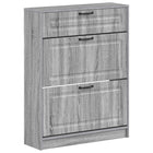Schoenenkast Utrecht 78x24x100 cm grijs Sonoma bewerkt hout